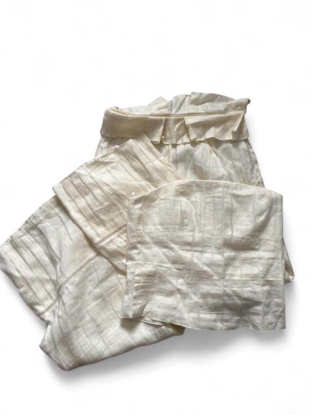 cult gaia Cream Straight-Leg Pants